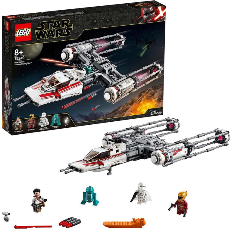LEGO Star Wars - Resistance Y-Wing Starfighter 75249 Voorkant Doos met Set