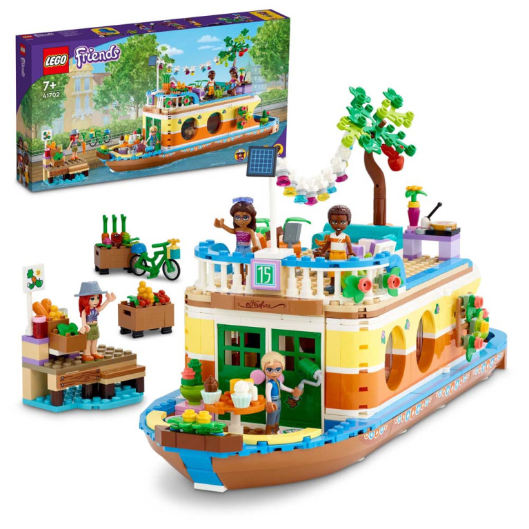 LEGO Friends - Houseboat 41702 - Voorkant Doos met Set