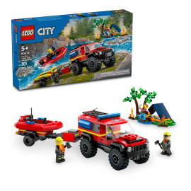 LEGO City - 4x4 Fire Truck with Rescue Boat 60412