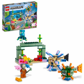 LEGO Minecraft - The Guardian Battle 21180 - Voorkant Doos met Set