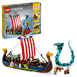 LEGO Creator 3in1 - Viking Ship and the Midgard Serpent  - Voorkant Doos met Set