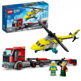 LEGO City - Helicopter Transporter 60343 - Voorkant Doos met Set