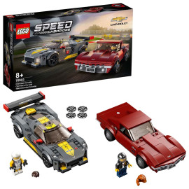 LEGO Speed Champions - Chevrolet Corvette C8.R Race Car and 1968 Chevrolet Corvette 76903 Voorkant Doos met Set