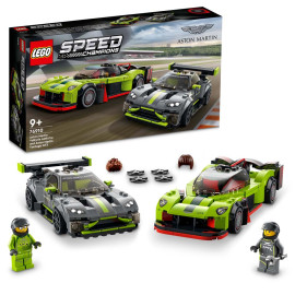 LEGO Speed Champions - Aston Martin Valkyrie AMR PRO & Vantage GT3 76910  - Voorkant Doos met Set