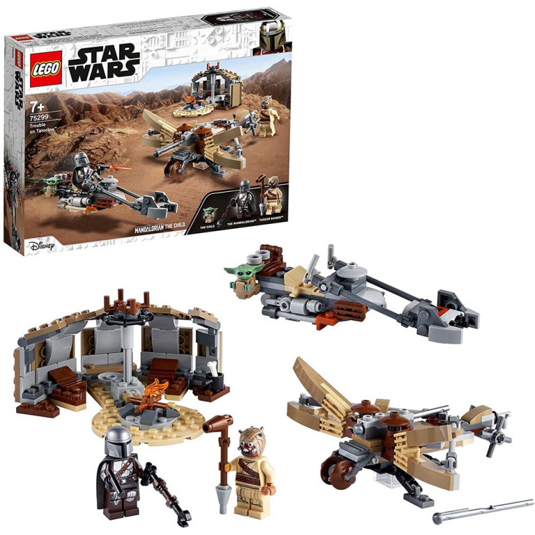 LEGO Star Wars - The Mandolorian Problemen op Tatooine 75299 Voorkant Doos met Set