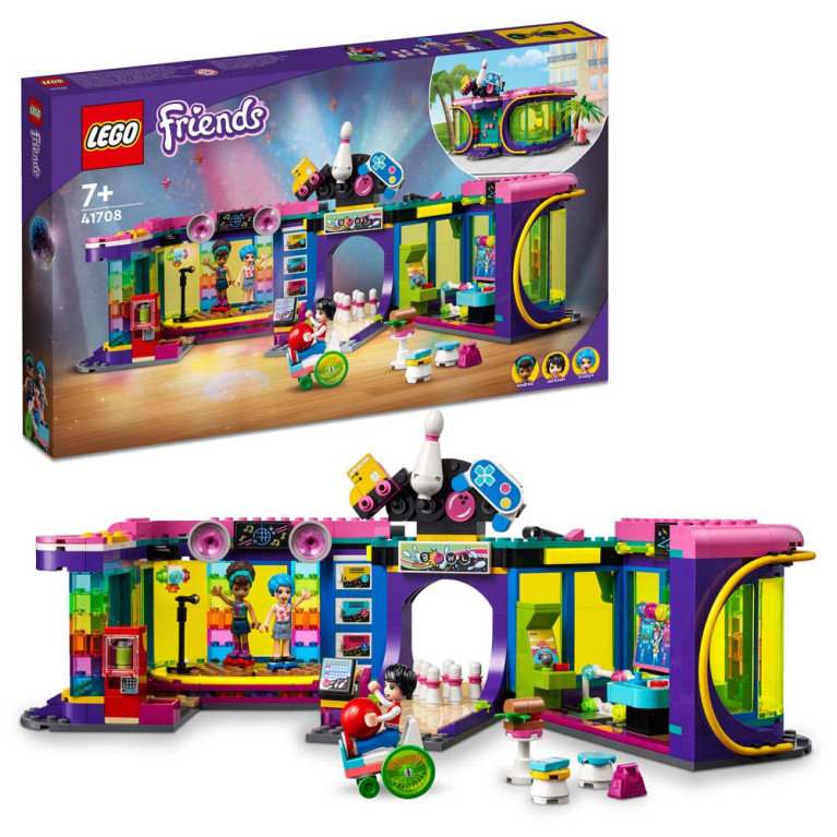 LEGO Friends - Roller Disco Arcade - Voorkant Doos met Set