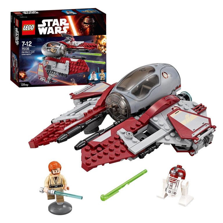 LEGO Star Wars - Obi-Wans Jedi Interceptor™ 75135 - Voorkant Doos met Set