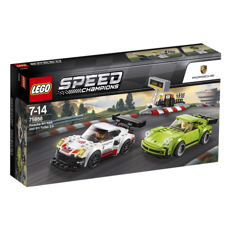 LEGO Speed Champions - Porsche 911 RSR and 911 Turbo 3.0 75888 voorkant doos