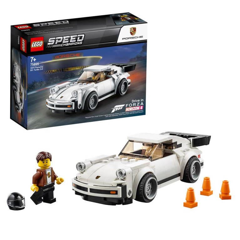 LEGO Speed Champions - 1974 Porsche 911 Turbo 3.0 75895 Voorkant Doos met Set