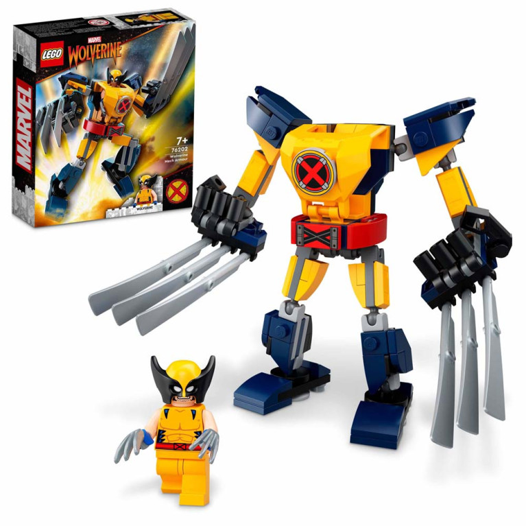 LEGO Marvel Super Heroes - Wolverine Mechapantser 76202 - Voorkant Doos met Set