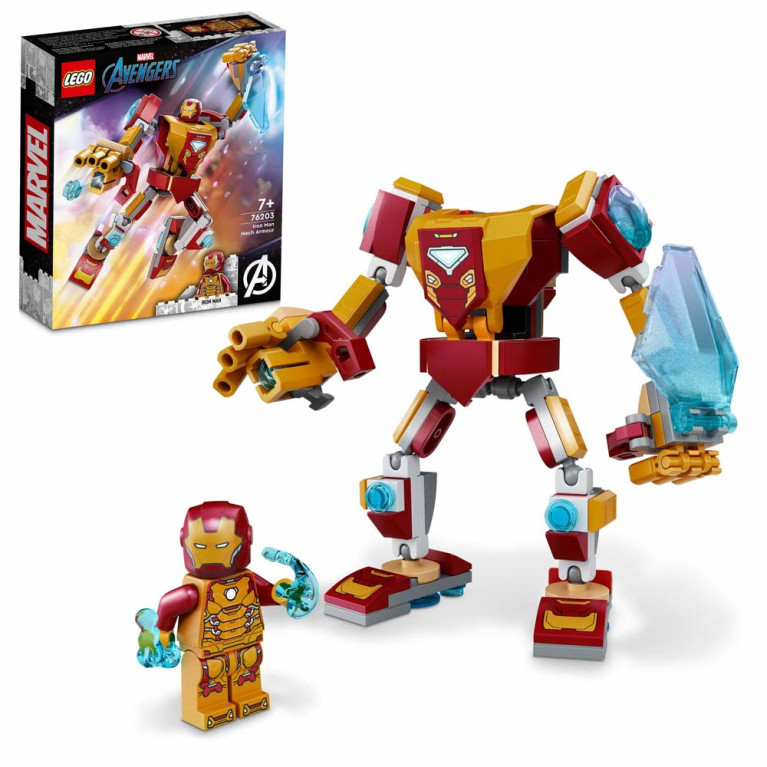 LEGO Marvel Super Heroes - Iron Man Mechapantser 76203 - Voorkant Doos met Set