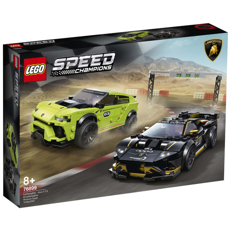 LEGO Speed Champions - Lamborghini Urus ST-X & Lamborghini Huracan Super Trofeo EVO 76899 voorkant doos