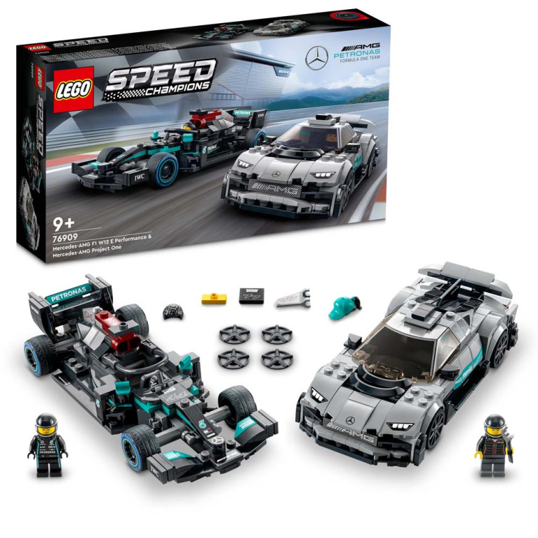 LEGO Speed Champions - Mercedes-AMG F1 W12 E Performance & Mercedes-AMG Project One - Set met doos